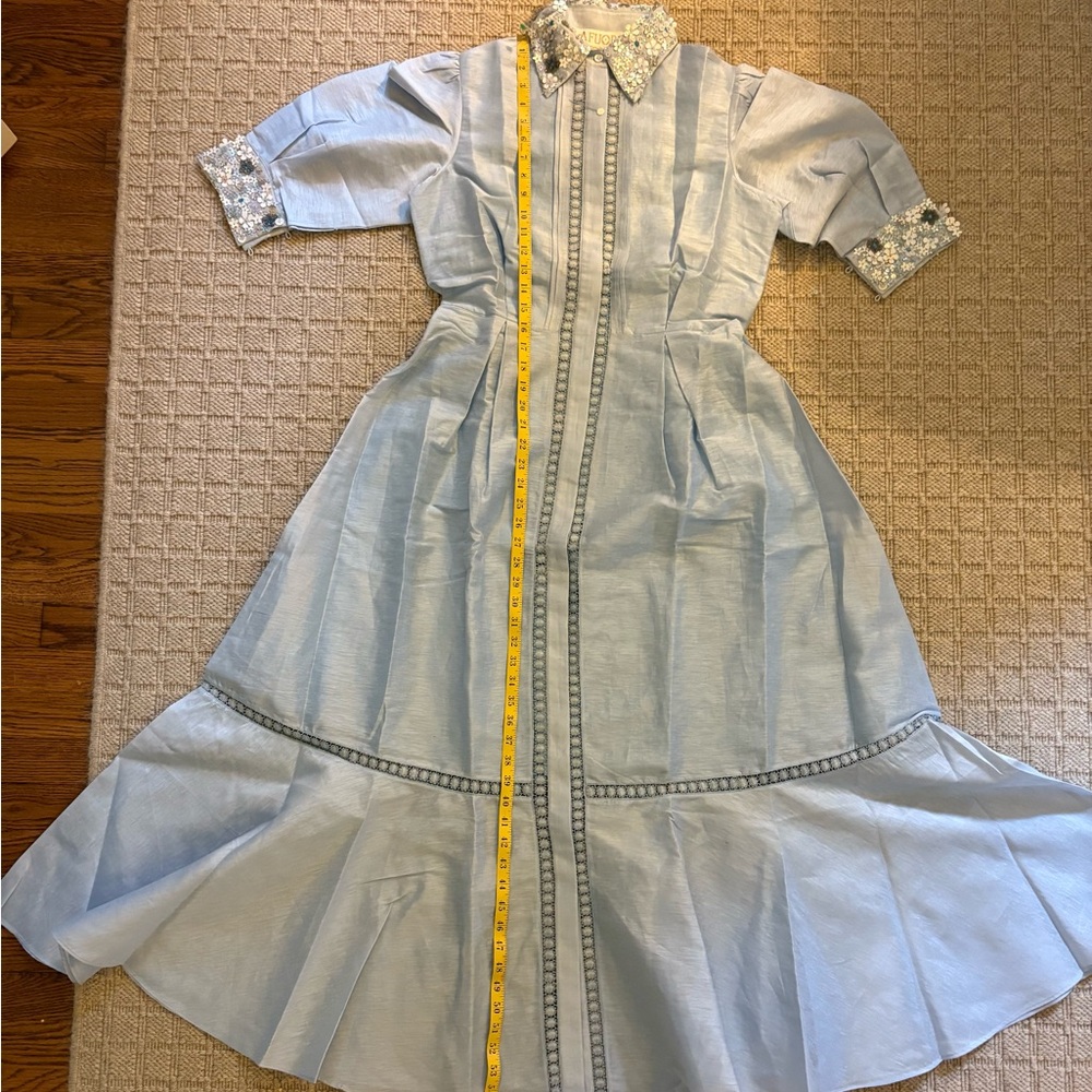 Elegant Light Blue Maxi Dress - Picture 5 of 7